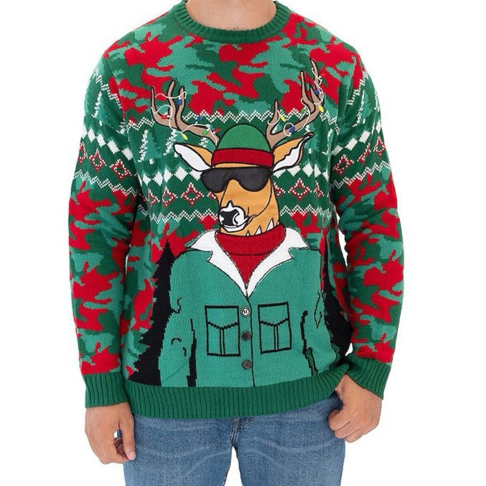 Men’s Big+Tall Jollidays Kohl’s Ugly Christmas Deer Pattern Sweater Size 4XB - Picture 6 of 6